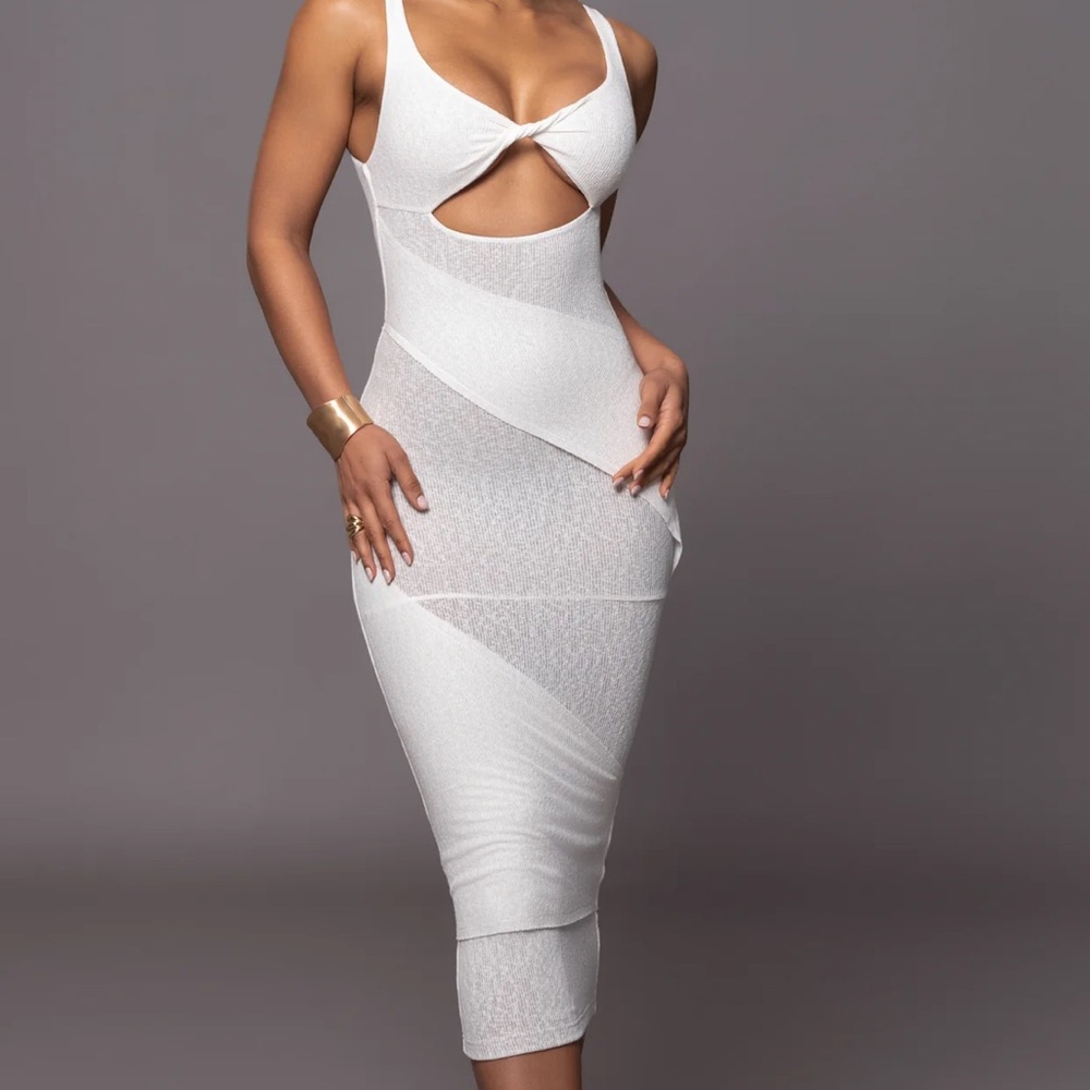 JLuxLabel White Cut-Out Dress